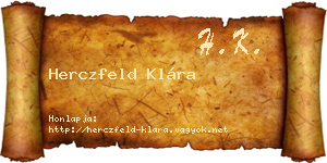 Herczfeld Klára névjegykártya