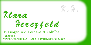 klara herczfeld business card